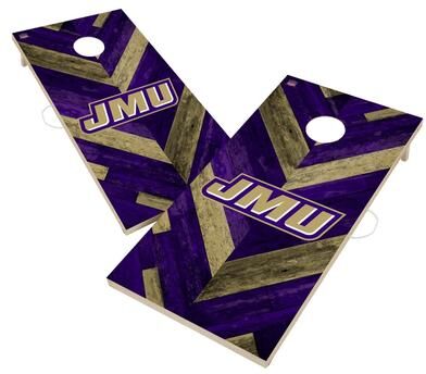 Skip's Garage James Madison University JMU Dukes Cornhole Board Set