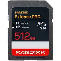 SanDisk 256 GB SDXC Extreme PRO R310MB/s W304MB/s, UHS-II V90