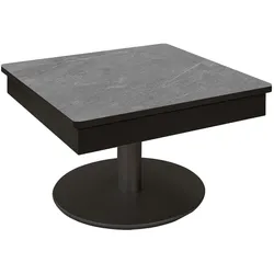 FUNKTIONSTISCH Cendrine 67x67x45 höhenverstellbar Anthrazit/Marble Grigio
