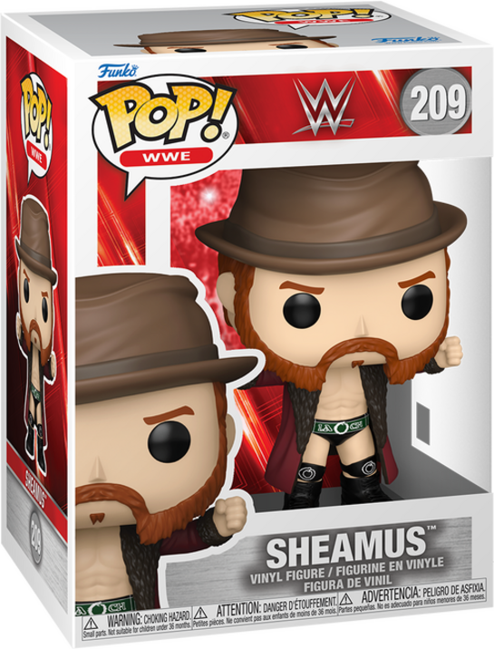 Funko POP! WWE Sheamus Vinyl Figure #209 - Official WWE Collectible - Red/Brown/Green/Black - 10.7 cm