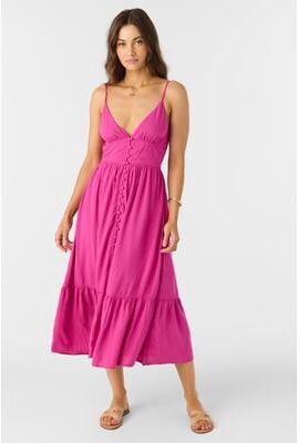 O'Neill s Pilar Midi Dress in Fuchsia, Size XS, Viscose