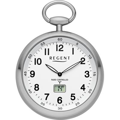 Taschenuhr REGENT, silber (edelstahlfarben), Taschenuhren, Damen, Taschenuhr, Quarzuhr, Herrenuhr, Funk, Kette