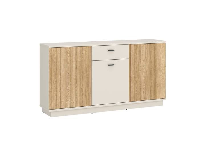 Sideboard mit 1 Schublade Beige-Kaschmir - Eiche 150 cm - MOSANO