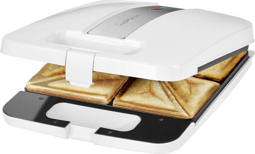 Clatronic ST3629 Sandwich-Toaster Weiß, Silber