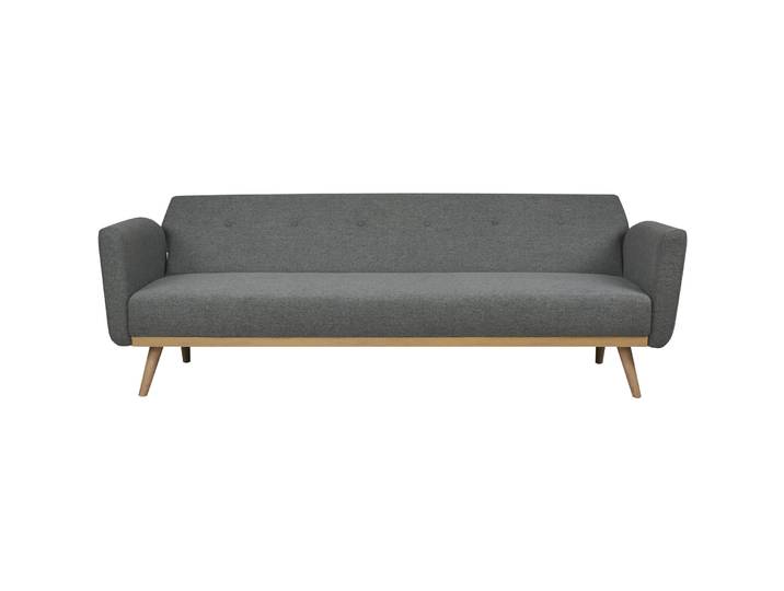 Sofa Calvin Grau, Natur Stoff B 212 T 85 cm - Material: Stoff, Birke, Federn