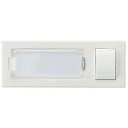 REV Ritter Klingeltaster mit Namensschild, weiß Kunststoff, 91x32x18mm