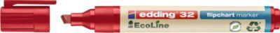 Edding 32 EcoLine Flipchartmarker, nachfüllbar, 10 Stk., rot