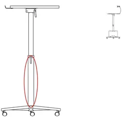 Telskop-Außensäule für Stehpulte