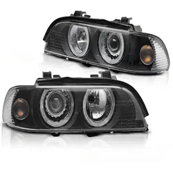 Xenon Angel Eyes Scheinwerfer passend für BMW 5er E39 Facelift (LCI) 00-03 schwarz