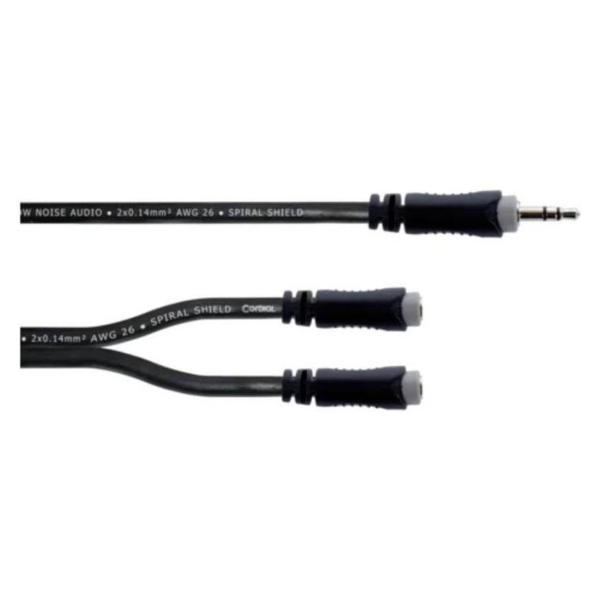 Cordial 14883 Klinke Audio Y-Adapter (1x Klinkenstecker 3.5 mm - 2x Klinkenbuchs (14883)