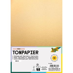 Folia Tonpapier 6365, A3, gold matt, 130g/m², 50 Blatt