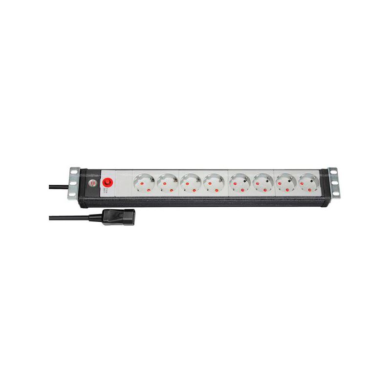 3.00m Brennenstuhl Premium-Line 19" Steckdosenleiste Schwarz/Grau 8 (1156057128)