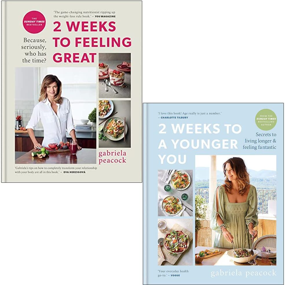 Kyle Books Gabriela Peacock 2 Book Set – 2 Weeks to Feeling Great & 2 Weeks to a Younger You Health & Nutrition Guide