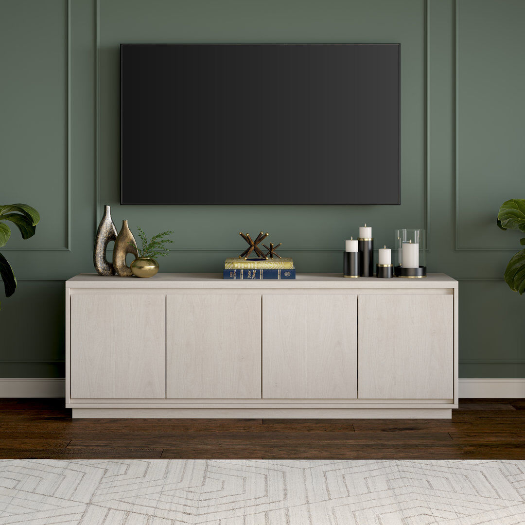 Brayden Studio Timeo TV Stand for TVs up to 75" Antiqued Grey Oak 75"