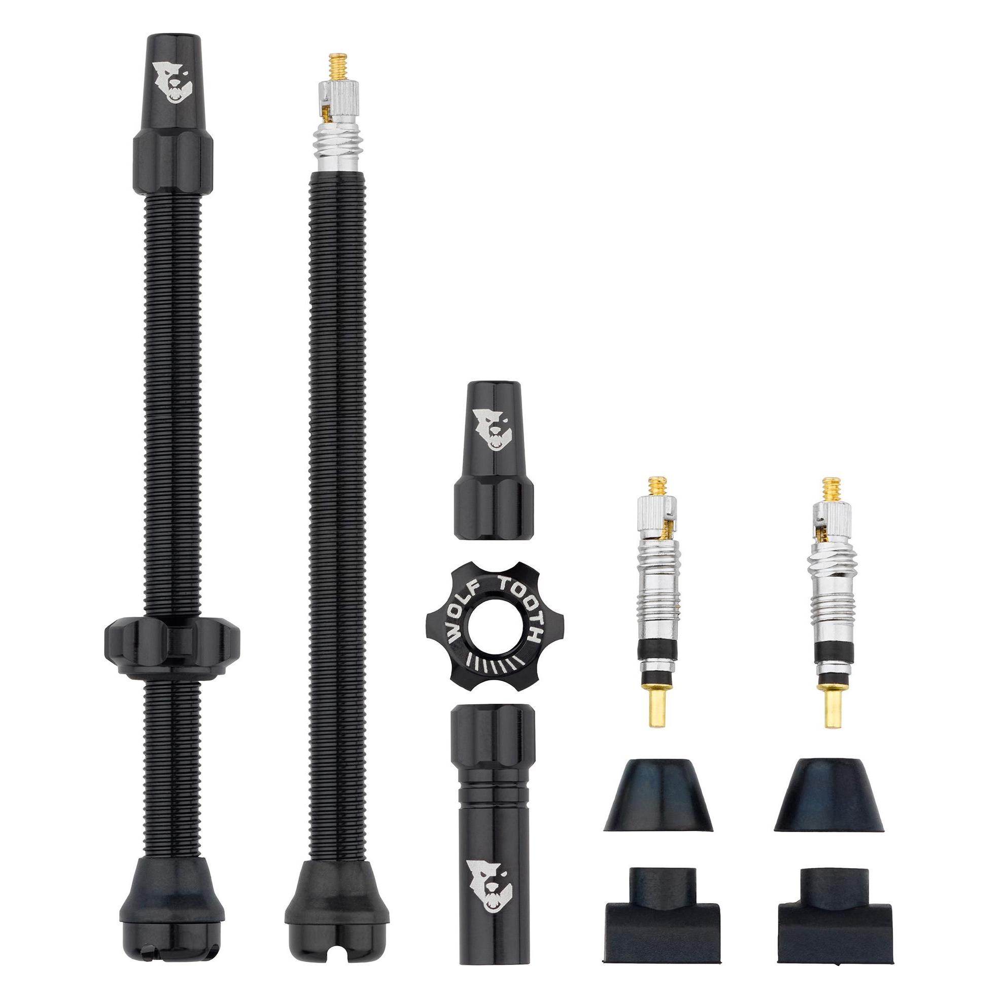 Wolf Tooth Tubeless Valve Stem Ventile, Presta, 80mm, 2 Stk., black (66571244)
