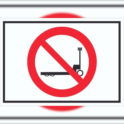 HB-Druck Schild Hubwagen verboten Symbol A1 (594x841mm)