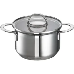 Schulte-Ufer Mini-Fleischtopf, Pfanne + Kochtopf, Silber