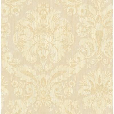 Seabrook Designs Paula Damask Unpasted Wallpaper