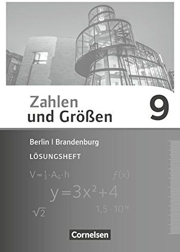 Udo Wennekers - Zahlen und Größen - Berlin und Brandenburg / 9. Schuljahr - Lösungen zum Schülerbuch - Preis vom 16.10.2026 11:41:07 h