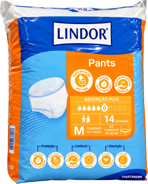 Lindor Pants Plus Médio 14 unidades