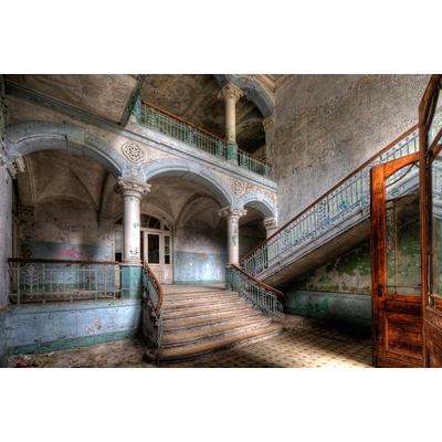 Fototapete PAPERMOON "Verlassenes Krankenhaus Beelitz", bunt, B:2m L:1,49m, Vlies, Tapeten