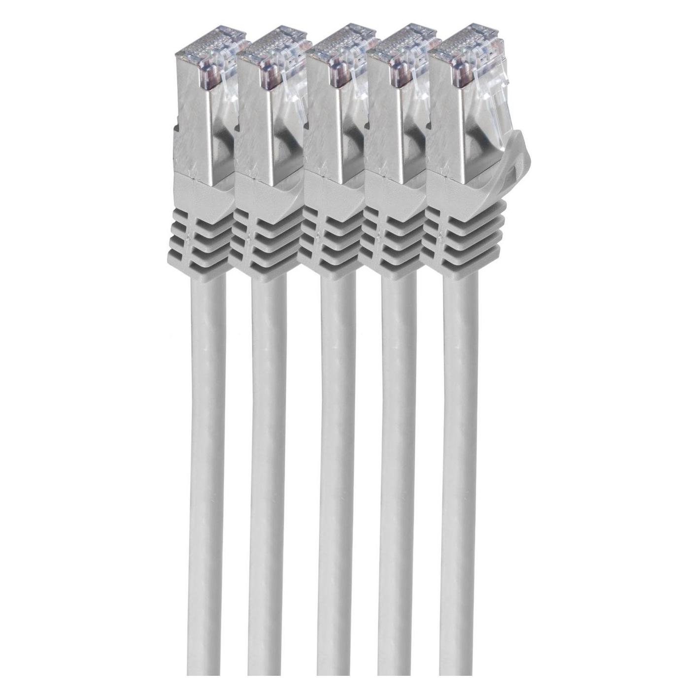 Shiverpeaks -BASIC-S--Netzwerkkabel-RJ45 Patchkabel S/FTP,PIMF, RohkabelCat.7 Rohkabel Halogenfrei VE5, 2,0m (S/FTP, CAT7, 2 m) (BS75512-SET5)