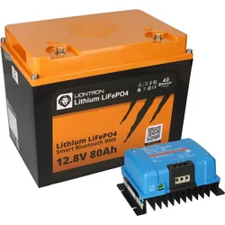 SET LIONTRON LiFePO4 Akku 12,8V 80Ah + Victron Orion-Tr Smart 12/12-30A Ladebooster