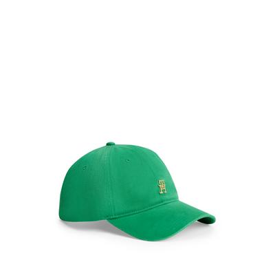 Baseball Cap TOMMY HILFIGER "TH ELEVATED CHIC WASHED", Damen, grün (spring emerald), Web, Baumwolle, Caps, mit Luftösen