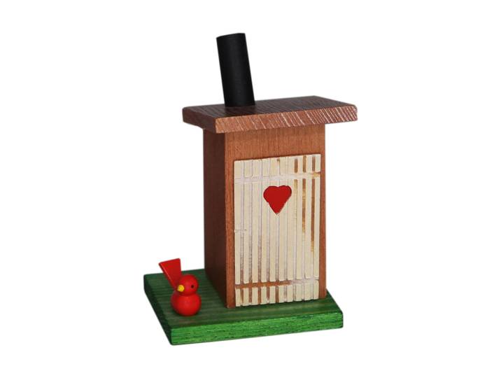 Räucherhaus ALBIN PREISSLER Herzhäuschen, Handwerkskunst aus dem Erzgebirge , bunt, H:9cm, Fichtenholz, Räucherdeko, Räucherhaus, Weihnachtsdeko aus Holz