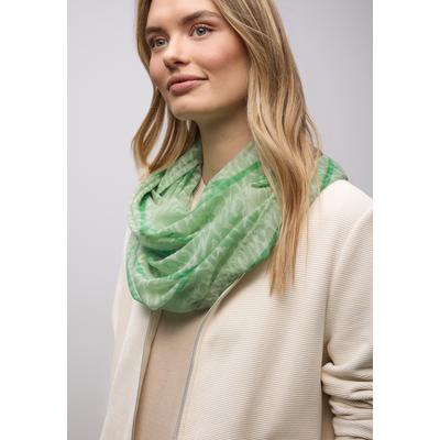 Loop STREET ONE, Damen, Gr. onesize, arcadia grün, Stoff, 50% Polyester, 50% Viskose, gemustert, Modetücher Loop, leicht transparent