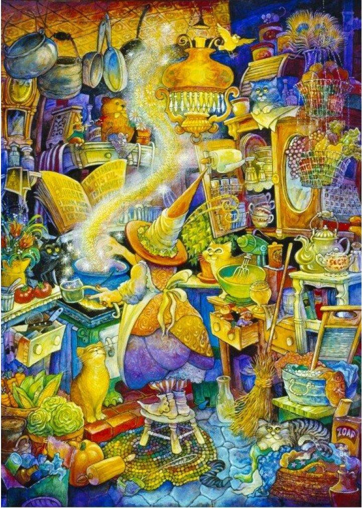 GRAFIKA Puzzel Het kookboek van de tovenaar 1000 stukjes