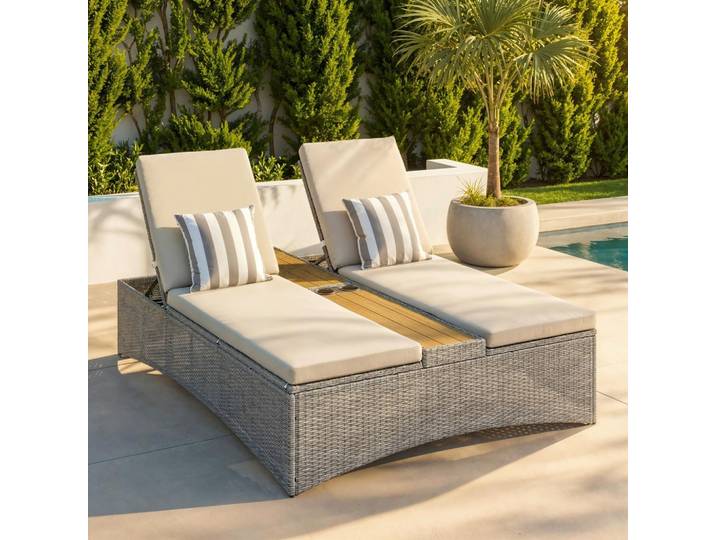 Gartenliege Creme