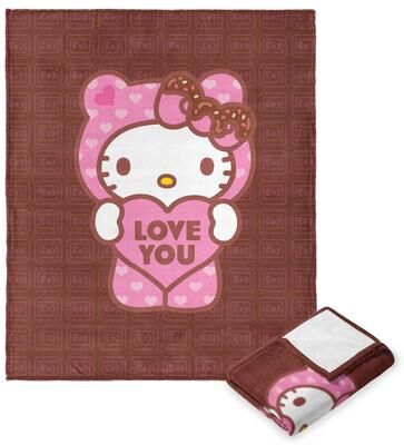 Sanrio Hello Kitty Valentines Day Silk Touch Throw Blanket