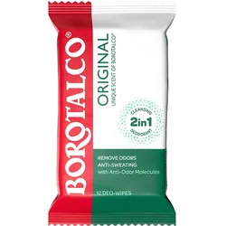 4x Borotalco, Deo, Deo Tüchern Original 12 Stk. (70 g)