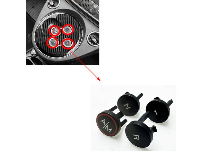 Accessoire intérieur pour Fiat 500 Abarth 595 695 2012 13 14 15 16 17 18-2023, bouton de changement de vitesse 7355240540