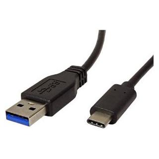 Neutral USB Kabel (3.1), USB A-Stecker - USB C-Stecker, 1m, rund, schwarz, plastic bag (1 m) (35534573)