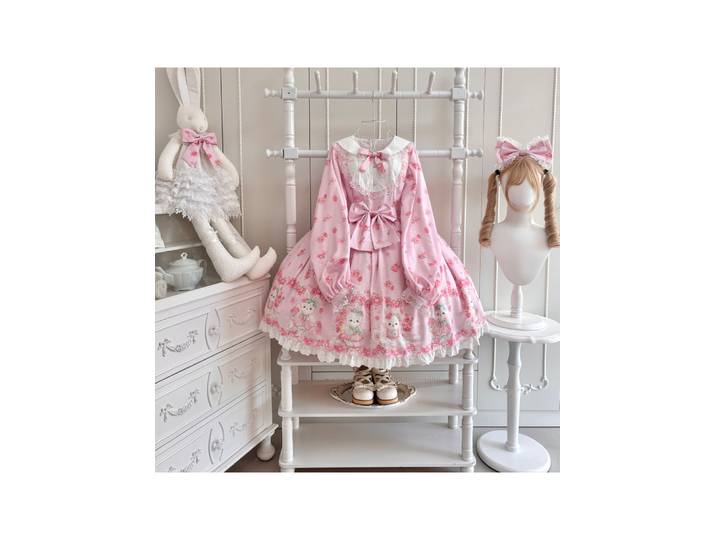 Robe longue à manches longues Sweet Lolita Girl Op, style Lolita japonais classique, mignonne, robe de princesse