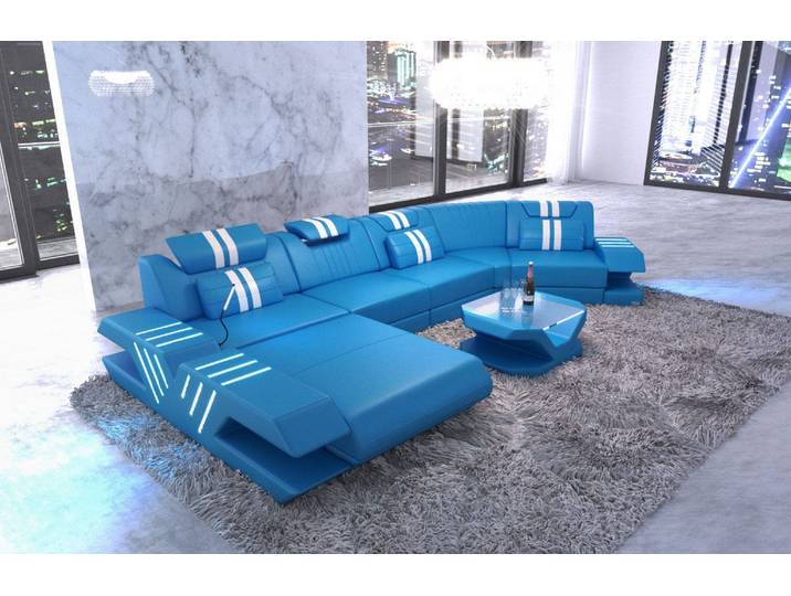 Sofa Venedig C-Form in Leder