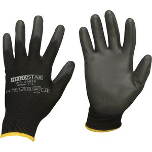Franz-Mensch Arbeitshandschuhe Black Ace, 33934, PU-Beschichtung, schwarz, Größe 9 / L, 12 Paar