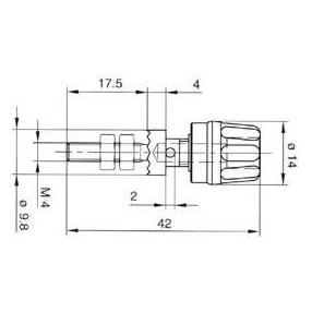 Hirschmann POLKLEMME MIT KRALLENRAND 4 mm - SCHWARZ (PK 10 A) (HM2400A)