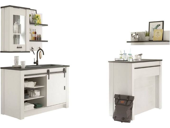 Home affaire Pantryküche Sherwood, Breite 131 cm, ohne E-Geräte