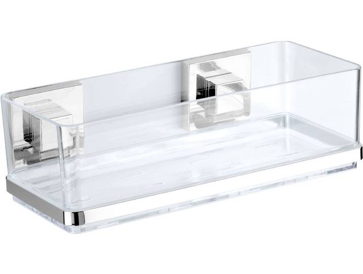 WENKO Vacuum-Loc Quadro Doucherek RVS 23x14cm - Douchemand - Bevestigen zonder boren