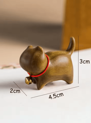 Inspire Curations Hand Carved Wooden Cat Figurine Mini Natural Wood Cat Decor Cute Animal Ornament a1