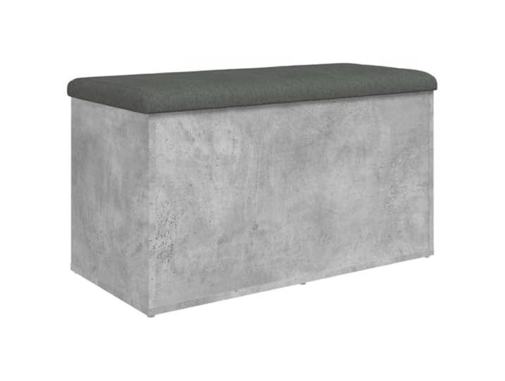 vidaXL Sitzbank mit Stauraum Betongrau 82x42x45 cm Holzwerkstoff