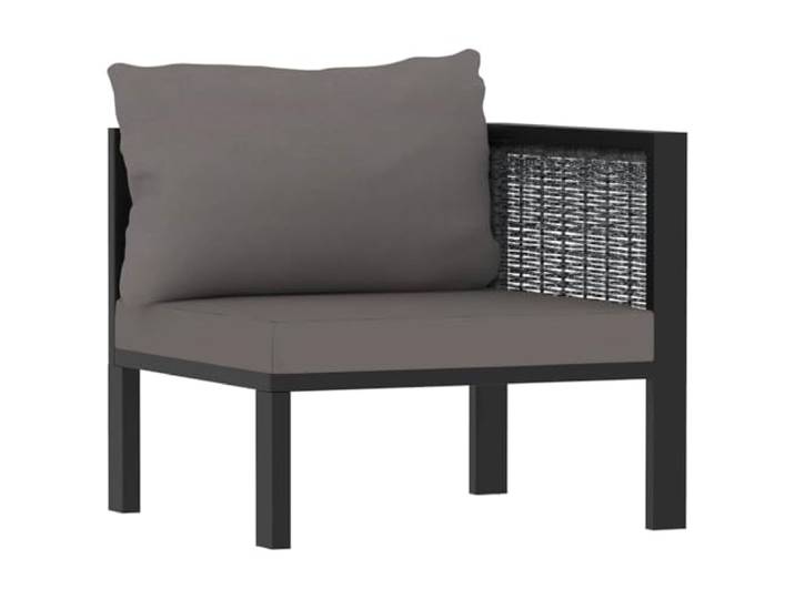POUFGDR Ecksofa mit Armlehne, links, Kunstharz, gewebt Rahmen aus Aluminiumpulver, Polsterkissen, Rückenkissen, Verwendung im Innen- und Außenbereich