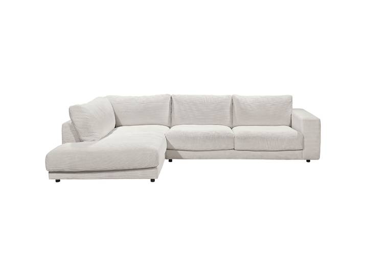 Ecksofa Recamiere links Ava Cordstoff snow B 329 T 224 cm - Material: Cordstoff 88% Polyester, 12% Polyacryl - Möbel Konfigurator: Traummöbel