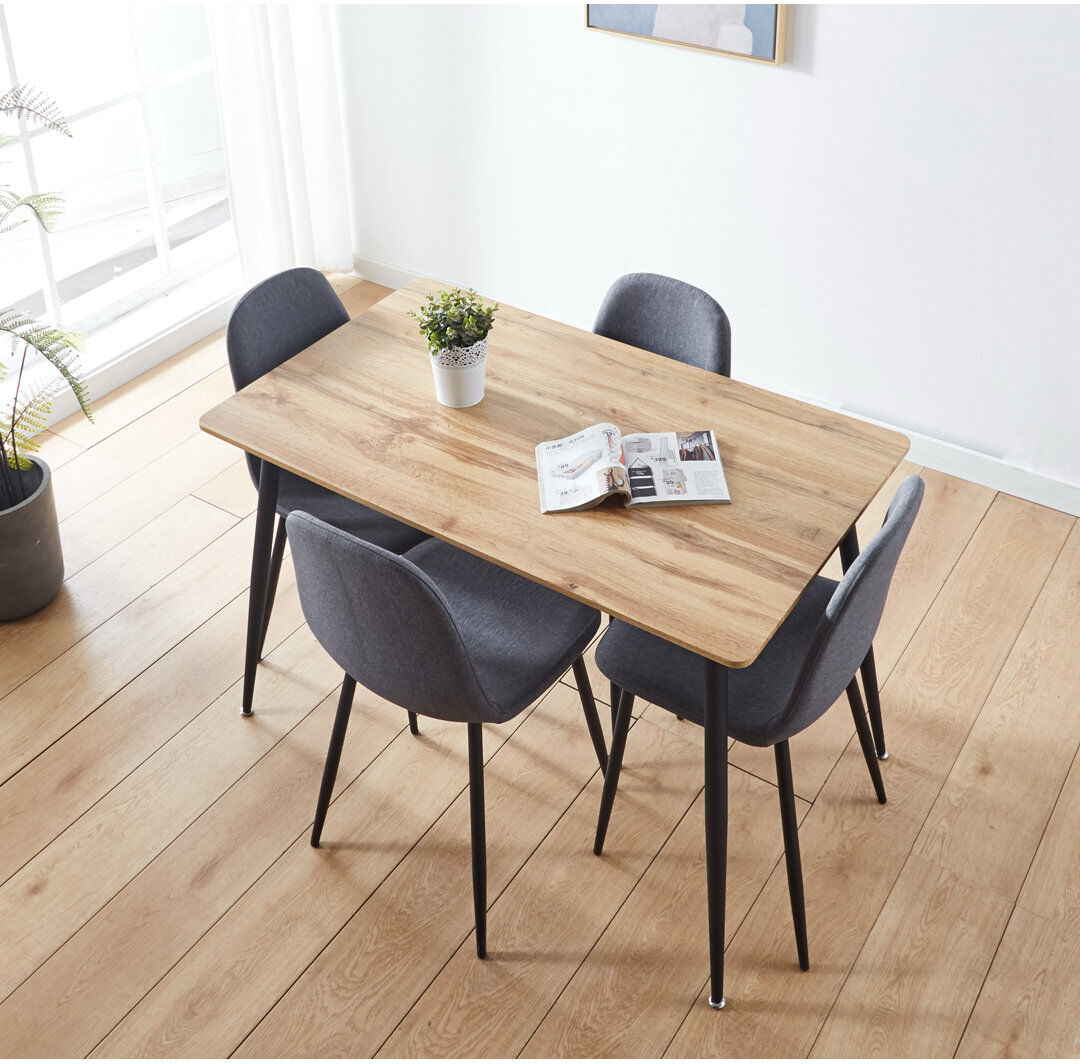 George Oliver Antigua 4 -Person Dining Set Brown 4