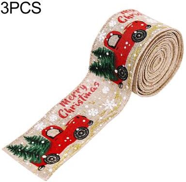 Snug & Styled Christmas Decoration Ribbon For Tree Holiday Crafts Festive Linen Style Roll hemp Color