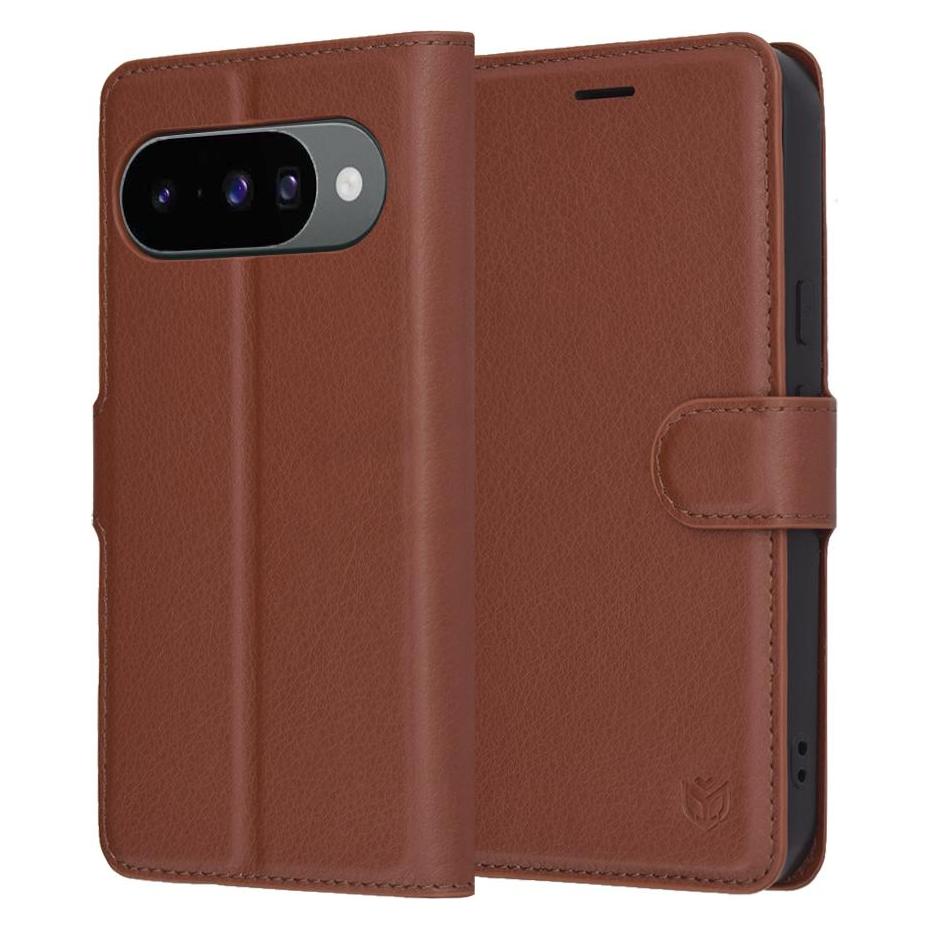 Techsuit - Leather Folio - Google Pixel 10 / 10 Pro - Brown (Google Pixel 10, Google Pixel 10 Pro) (56555026)