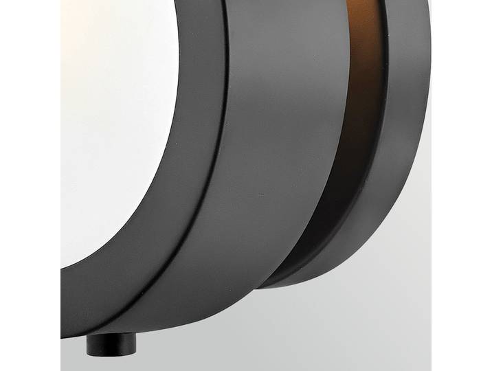 Applique murale Mercer, noir mat, Ø 17 cm, métal, E14 - HINKLEY - Salon / séjour - Vintage / rétro - À ampoule unique